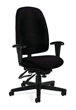 Global® Granada® High-Back Multi-Tilter Chair, 43"H x 26"W x 23"D, Black
