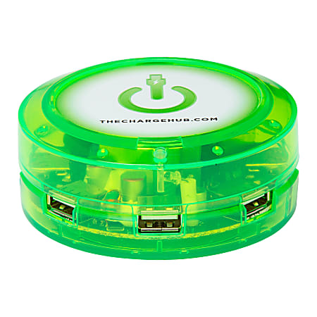 ChargeHub X5 5-Port USB Charger, Green, CRGRD-X5-200
