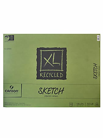 Canson XL Sketch Pads, Fold-Over, 18" x 24", 100 Sheets