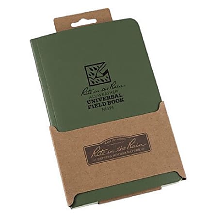 Rite in the Rain All-Weather Field Flex Bound Books, 4-1/4" x 7-1/4", Green, Set Of 6 Books