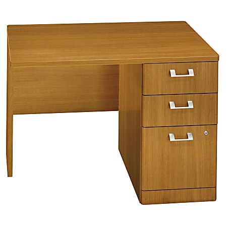 BBF Quantum 42" Right Return With Pedestal, 30"H x 42 1/8"W x 23 1/2"D, Modern Cherry, Standard Delivery Service