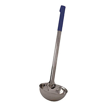Winco Stainless-Steel Ladle, 8 Oz, Blue