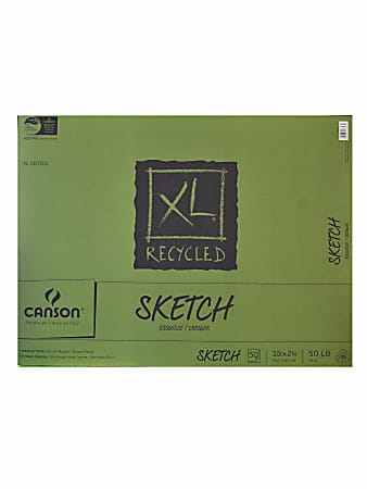 Canson XL Sketch Pads, Fold-Over, 18" x 24",