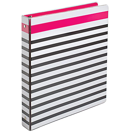 Divoga® Binder, City Limits Collection, 1" Rings, Stripes