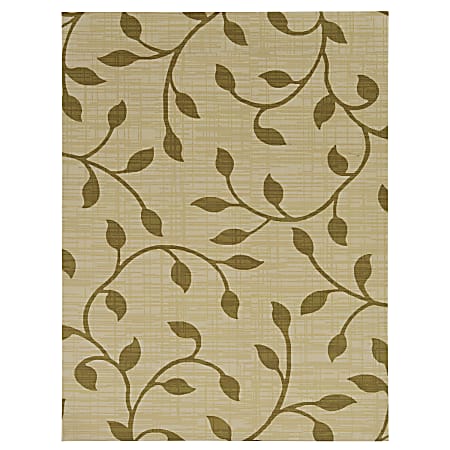 Foss Floors Area Rug, 6'H x 8'W, Vine, Green/Beige