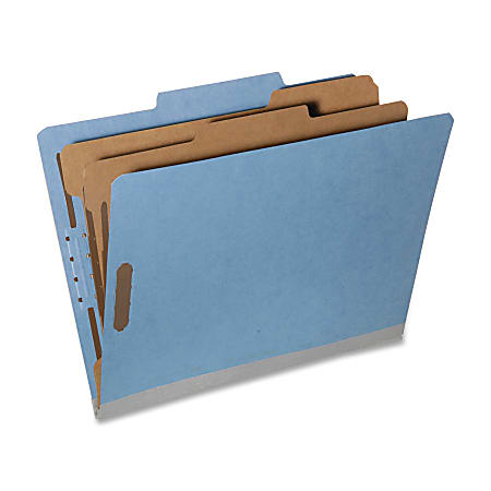 SKILCRAFT® Tyvek® Reinforced Classification Folders, Letter Size, Blue, Box Of 10 (AbilityOne 7530-01-418-1314)