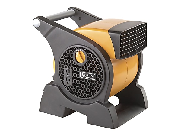 Lasko® 3-Speed Pro-Performance High Velocity Utility Fan, 14.75H" x 14.5"W x 11.5"D, Yellow/Black