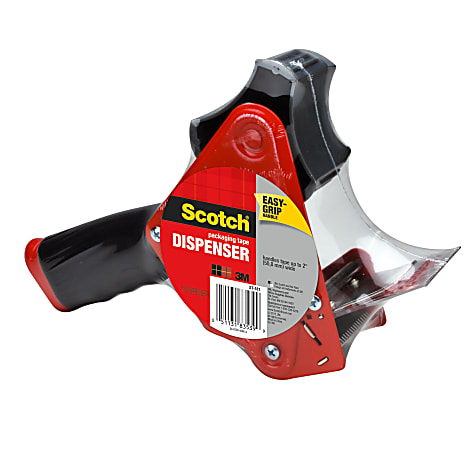 Scotch : Handheld Packaging Tape Dispenser, 3 core, Heavy Duty Plastic,  Red -:- Sold as 2 Packs of - 1 - / - Total of 2 Each