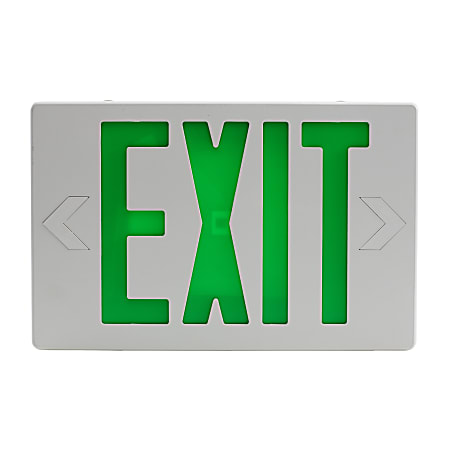 Sylvania ValueLED "Exit" Rectangular Lighted Sign, 7-1/2"H x 12"W x 1-3/4"D, Green