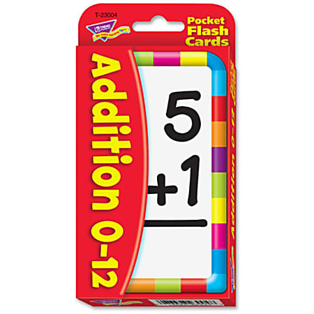 Trend Pocket Flash Cards Addition Box Of 56 Cards - ODP Business