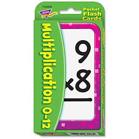 Trend Pocket Flash Cards Multiplication Box Of 56 Cards - Office Depot