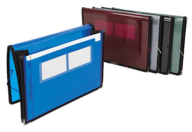 Office Depot® Brand Poly Extra-Wide Document Wallet, Letter Size, Assorted Colors (No Color Choice)
