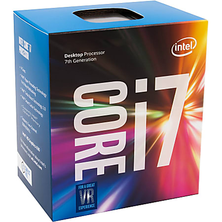 Intel Core i7 i7-7700 Quad-core (4 Core) 3.60 GHz Processor - Retail Pack - 8 MB L3 Cache - 1 MB L2 Cache - 64-bit Processing - 4.20 GHz Overclocking Speed - 14 nm - Socket H4 LGA-1151 - Intel HD Graphics 630 - 65 W - 3 Year Warranty