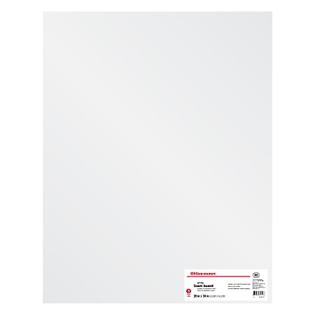 Office Depot® Brand Foam Boards, 20" x 30", White, Pack Of 3