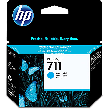 HP 711 Cyan Ink Cartridge, CZ130A