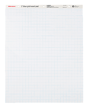 Office Depot® Brand 30% Recycled Standard Easel Pad, 27" x 34", Grid, 50 Sheets