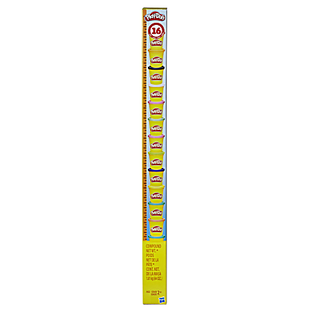 Hasbro Mega Meter Play-Doh, Multicolor, Pack Of 16 Cans