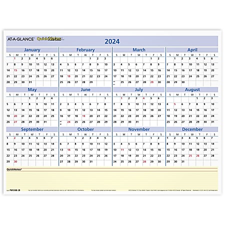 2024 AT-A-GLANCE® QuickNotes Reversible Erasable Monthly/Yearly