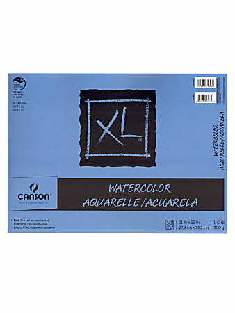 Canson XL Watercolor Pads 11 x 15 30 Sheets Per Pad Pack Of 2 Pads