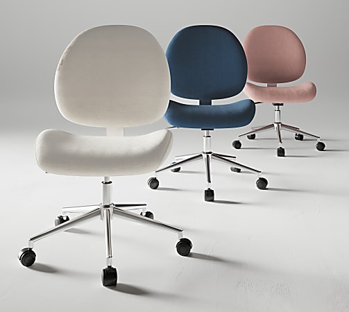 Realspace Brigsley Fabric Low Back Task Chair CreamChrome - Office Depot