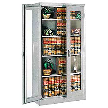 Atlantic Metal Industries Visual Storage Cabinet, Dove Gray