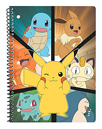 Pokemon Single Subject Wide Ruled Notebook, 70 Sheets