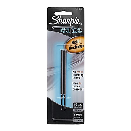 Sharpie® Liquid Pencil Refills, No. 2 Medium, 0.5 mm, Black, Pack Of 2