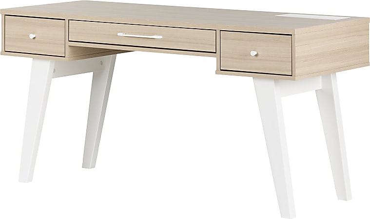 South Shore Helsy 60"W Computer Desk, Soft Elm