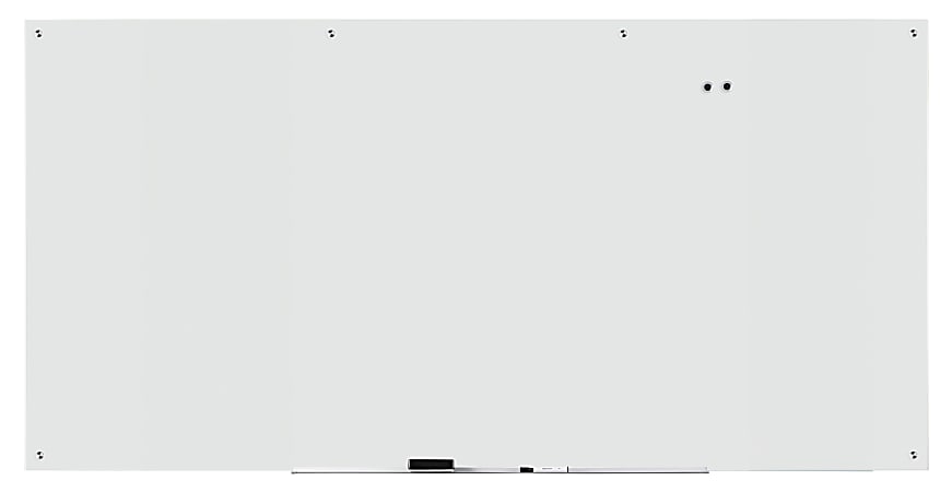 WorkPro™ Magnetic Glass Unframed Dry-Erase Whiteboard, 96" x 48", White