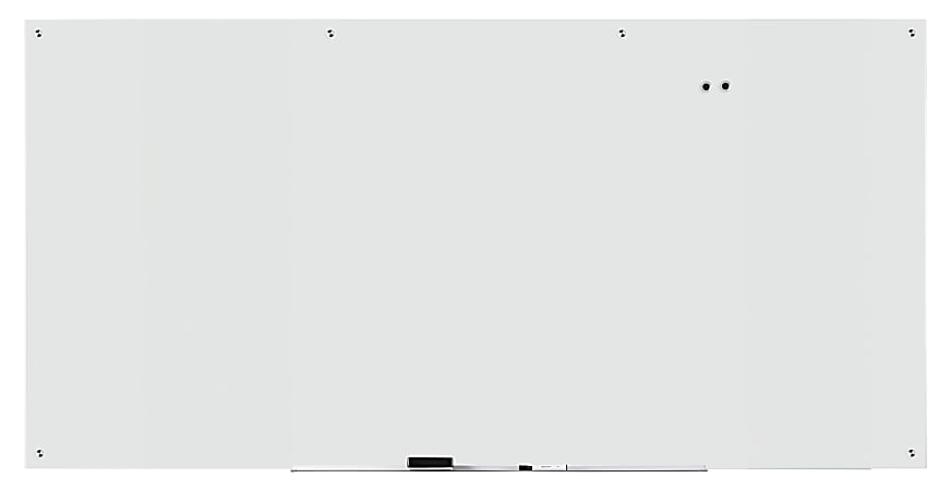 WorkPro Magnetic Glass Unframed Dry Erase Whiteboard 96 x 48 White
