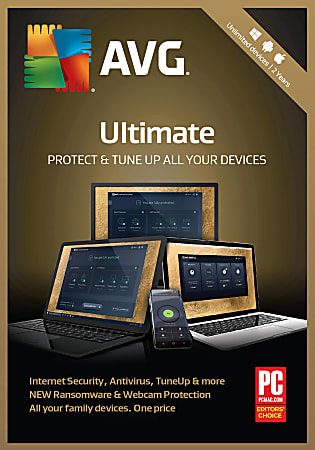 Avast AVG Ultimate 2019 Unlimited, For PC/Mac®, Product Key