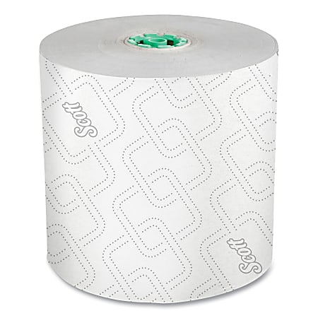 Scott®Pro Hard Roll Paper Towels with Elevated Scott Design for Scott Pro Dispenser, Green Core Only, 1-Ply, 1,150 ft, 6 Rolls/CT
