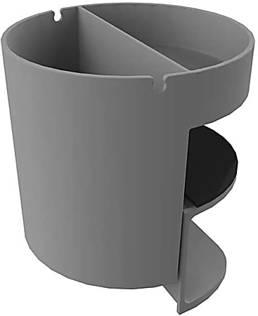 Deflecto Standing Desk Cup Holder Organizer, Gray