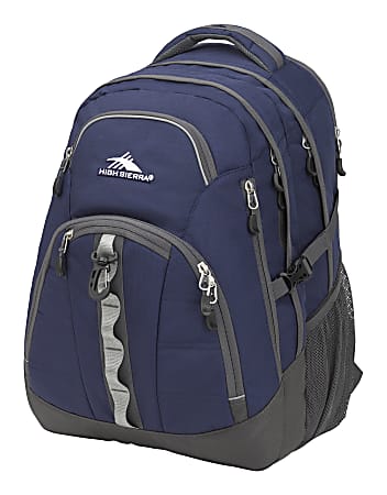 High Sierra® Access Backpack With 17" Laptop Pocket, True Navy/Mercury