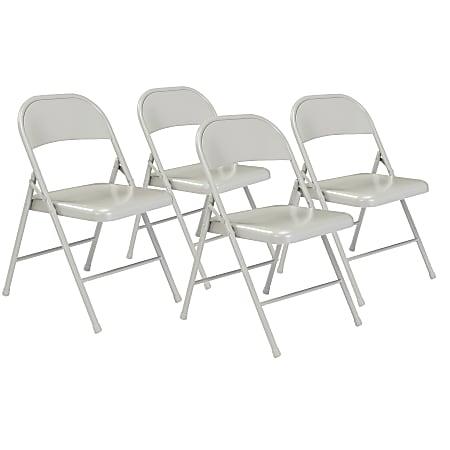 National Public Seating Commercialine Folding Chairs Gray Set Of 4 ...