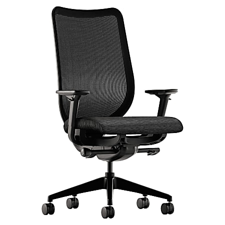 HON® Nucleus® Mesh-Back Work Chair, 42 3/4"H x 28 3/4"W x 25 3/4"D, Onyx/Black