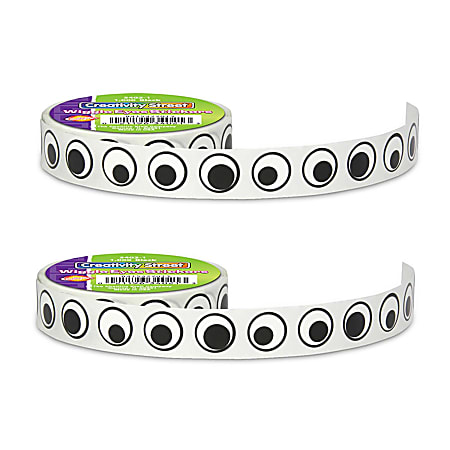 Creativity Street Wiggle Eyes Stickers - Self-adhesive - Assorted - 1 / Roll Creativity Street Wiggle Eyes Stickers - Self-adhesive - Assorted - 1 / Roll