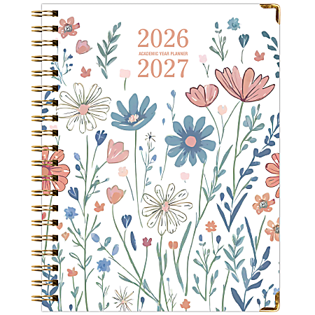 Excello Brands 2026-2027 14-Month Academic Hardcover Weekly/Monthly Fashion Planner, 8-1/2" x 11", Colorful Botanicals, May-June, FSHNAY26851130