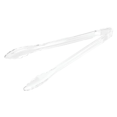 Amscan Plastic Salad Tongs, 1"H x 6"W x 12"D, Clear, Pack Of 6 Salad Tongs