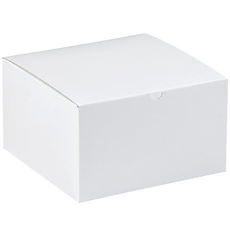 Office Depot® Brand Gift Boxes, 12"L x 12"W x 6"H, 100% Recycled, White, Case Of 50
