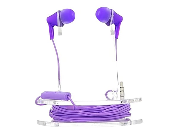 Panasonic Earbud Headphones - Stereo - Mini-phone - Wired - 16 Ohm - 10 Hz - 24 kHz - Earbud - Binaural - In-ear - 3.61 ft Cable - Purple