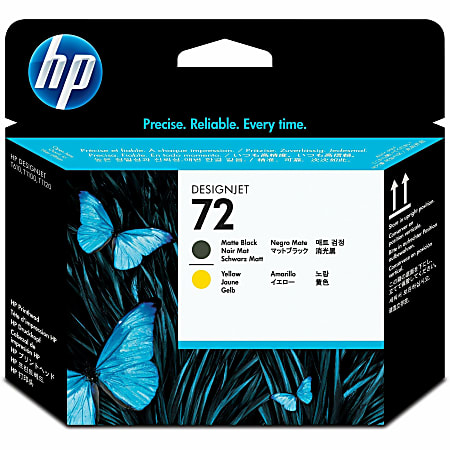 HP 72, (C9384A) Matte Black/Yellow Printhead