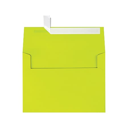 LUX Invitation Envelopes, A7, Peel & Stick Closure, Wasabi, Pack Of 250