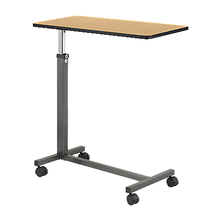 Hausmann Overbed Table, Four 1 1/2" Casters, 28"-45" x 15" x 30", Walnut