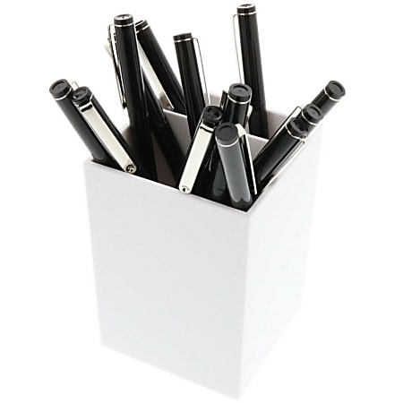 JAM Paper Plastic Slide Pencil Case 7 34 H x 2 34 W x 1 18 D Clear - Office  Depot
