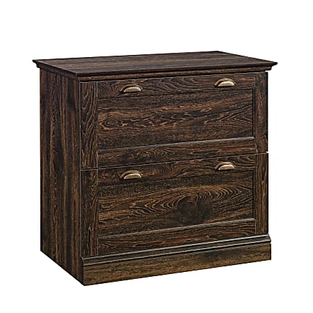 Sauder® Barrister Lane 32-3/8"W x 19-1/2"D Lateral 2-Drawer File Cabinet, Iron Oak