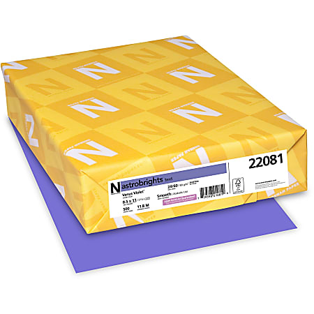 Purple shop copy paper