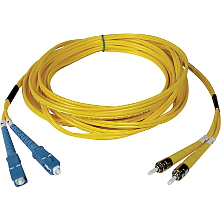 Tripp Lite 1M Duplex Singlemode 9/125 Fiber Optic Patch Cable SC/ST 3' 3ft 1 Meter - SC Male - ST Male - 3.28ft - Yellow