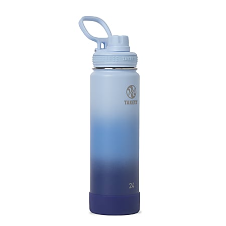 Takeya Actives Spout Reusable Water Bottle, 24 Oz, Pacific Blue Ombre
