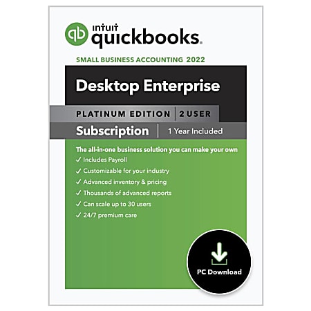 QuickBooks Desktop Enterprise Platinum Edition 2022, Download